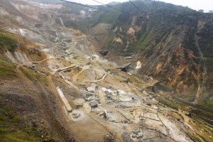 The sulphurous hot springs from the volcano below are used to cook eggs 