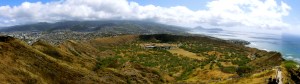 View over Diamond Head crater