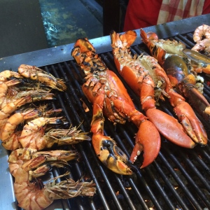 Barbecued local seafood in Fishermans' Village
